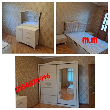 Yataq otağı dəstləri: İkinəfərlik çarpayı, Termo, Dolab, 2 tumba, Azərbaycan, Yeni — 22