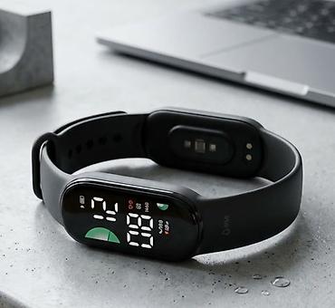 pametni satovi yettel: Fitnes narukvica – crna, sa AMOLED ekranom u boji - Tanak, zaobljen — 1