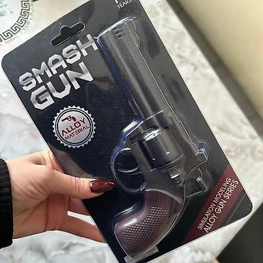 rezin qayiq satisi: SMASH GUN – metal ərintidən hazırlanmış oyuncağ TAM DEMİR tapança — 1