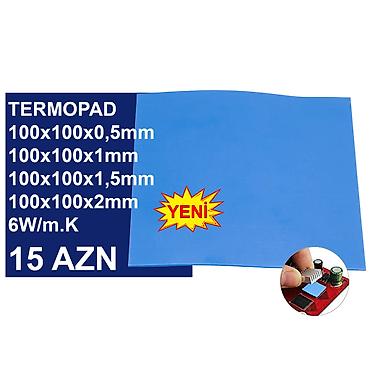 Комплектующие для ПК: Termopadlar "100x100mm 6watt" ⭐Termopad 100x100x0,5mm 6w – 15 AZN — 1