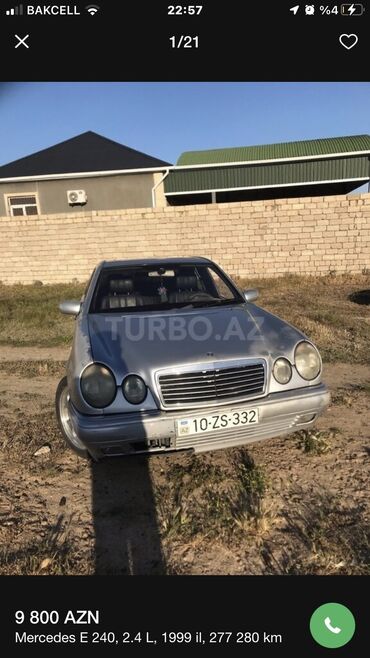 ev masin: Mercedes-Benz E 240: 2.4 l | 1999 il Sedan