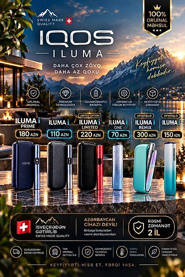 IQOS ILUMA – Daha çox zövq, daha az qoxu. İsveçrə istehsalı keyfiyyət