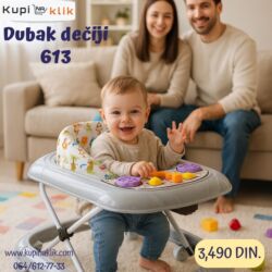 Ostali dečiji nameštaj: Dubak dečiji 613 - Model sa stabilnim okvirom i više točkića za lakše — 1