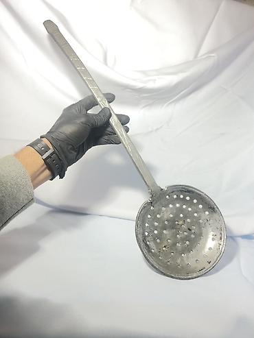 Metal süzmə qaşıq (deşikli kepçe) - Material: tam metal/gövdə və