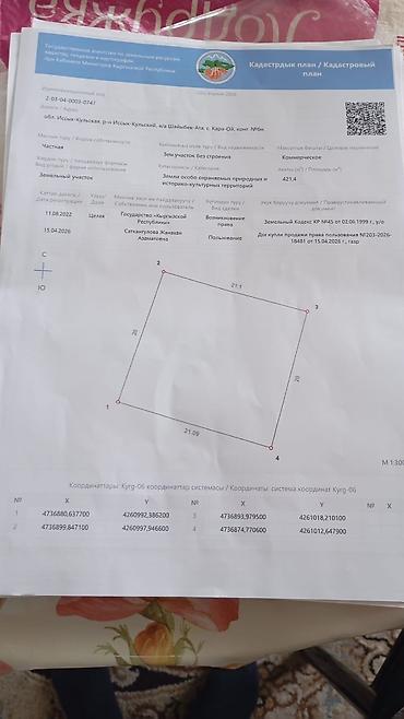 бишкек киргизия 1: 4 соток, Для бизнеса, Тех паспорт, Договор купли-продажи — 2