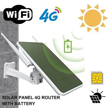 Модемы и сетевое оборудование: Солнечный 4G Wi‑Fi роутер с аккумулятором и настенным кронштейном — 4