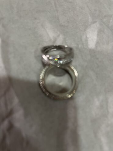 Серебряные кольца: Кольцо, Коктейльное, Проба 925, Женские, Топаз, Циркон, Новый — 7