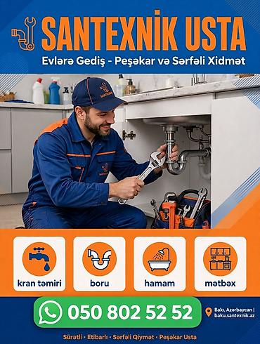установка сантехники: Santexnik Usta – evlərə gedişli, peşəkar və sərfəli xidmət — 1