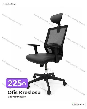 Ev və bağ: Ofis kreslosu – ergonomik dizaynlı, başlıqlı və tənzimlənən qol — 1