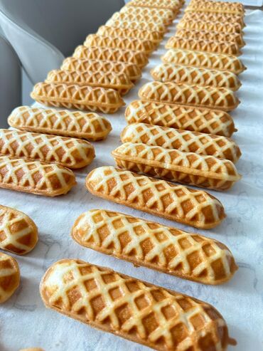 мороженое вафли: Вафельные трубочки со сгущёнкой - Формат: продолговатые вафельки с