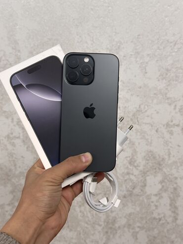 iphone 14 про макс цена в бишкеке: IPhone 16 Pro Max, Б/у, 256 ГБ, Black Titanium, Зарядное устройство, Коробка, Чехол, 97 %