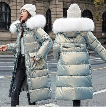 Пуховики и зимние куртки: Пуховик, Длинная модель, Стеганый, Стандарт — 1