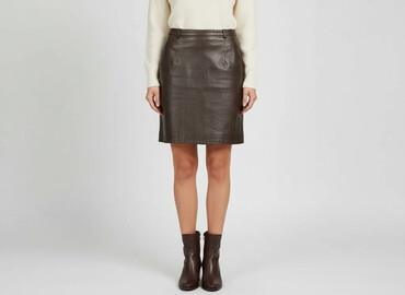 spódnice z eko skóry brązowa: Ann Taylor, Women`s skirt, size M
