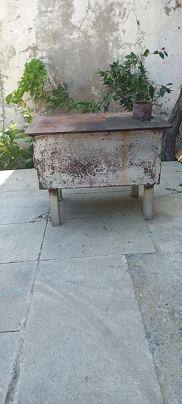 dəmir deşən: Odun/kömür sobası – metal korpuslu, ayaqlı - Material: qalın — 2