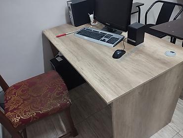 Офисные столы: Офисный стол, Нерегулируемый, цвет - Коричневый, Угловой, ЛДСП — 8