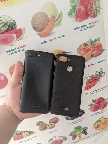 Мобильные телефоны и аксессуары: Xiaomi Redmi 6 | Б/у | 32 ГБ | цвет - Черный | Гарантия 
| Наушники, Защитное стекло, Чехол | Отпечаток пальца
