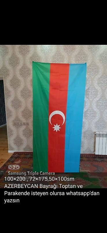 bayraq sifarişi: Məhsul: Azərbaycan bayrağı Təsvir: - Rənglər: mavi, qırmızı, yaşıl — 2