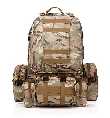 камуфляжная: Тактический рюкзак с модульной системой MOLLE - Вместительный — 2