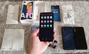 Kompüter, noutbuk və planşetlər: Samsung Galaxy A10, 64 GB, rəng - Qara, Sensor, İki sim kartlı, Sənədlərlə