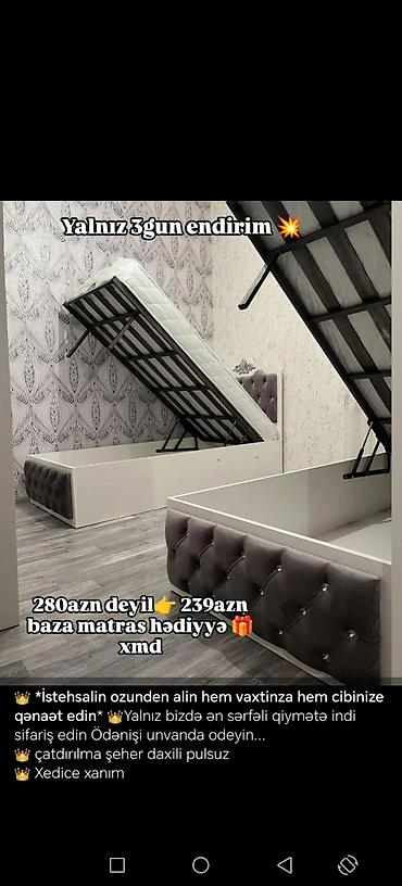 samdanlar: Yeni, Təknəfərlik çarpayı, Bazalı, Matras ilə, Siyirməsiz — 1