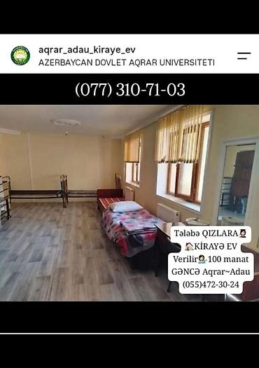 Аренда комнат: Yalnız tələbə qızlar üçün kirayə otaqlar – ADAU/Aqrar Universitetinə — 4