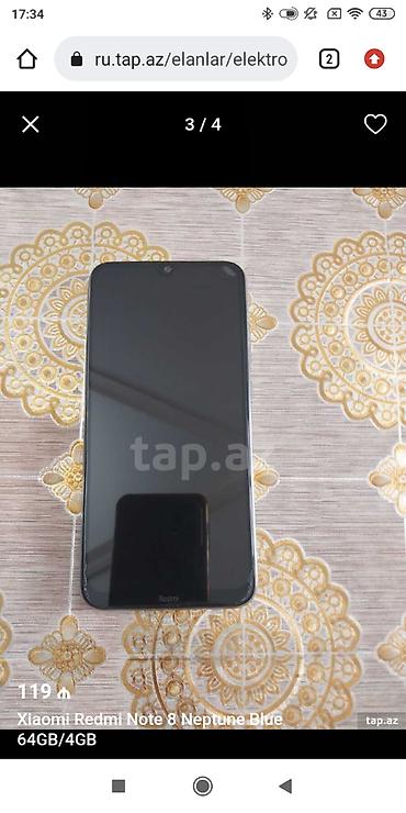 redmi note 7 adapter: Redmi Note 8, 64 GB, Barmaq izi — 4