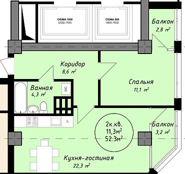 московская фучика: 1 комната, 40 м², парк Фучика Элитка, 8 этаж, ПСО (под самоотделку) — 2