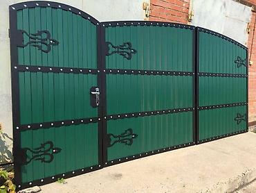 Листы для дверей: КРАСИМ ВОРОТА навесы детские площадки Красим ворота - после — 8