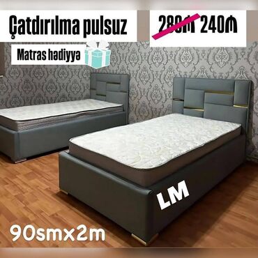 Masa və oturacaq dəstləri: Yeni, Təknəfərlik çarpayı, Matras ilə