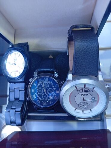голубые мужские костюмы: Qol saatı, Rolex, rəng - Gümüşü