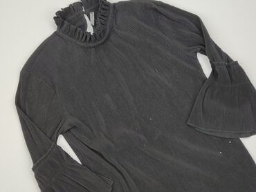 czarne bluzki z długim rękawem eleganckie: Blouse, L (EU 40), condition - Very good