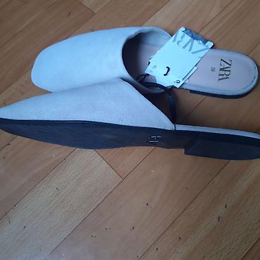 foot patch: Мюли Zara, 39 размер (дл.стопы 25 см), замша натуральная — 2