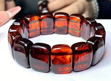 Bijuteriya dəstləri: Təbii kəhrəba aksesuar dəsti - Material: 100% təbii kəhrəba (sarı — 6