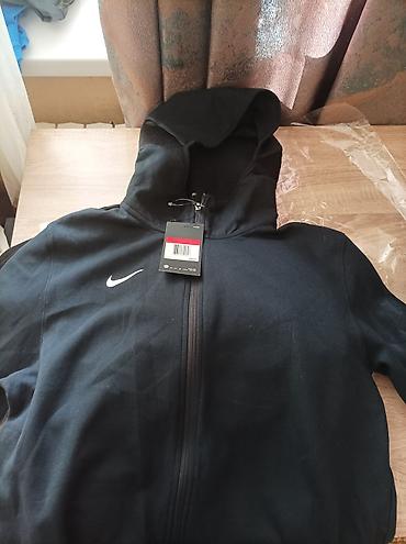 nike tech flecee: Толстовка Nike мужская с молнией и капюшоном - Цвет: черный - Размер — 1