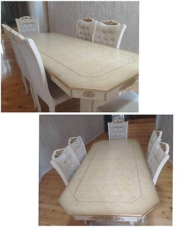 Digər mebel: SevilMasa dəsti satılır 250 ₼ satılır.6 oturacaqlıdır.Ünvan — 1
