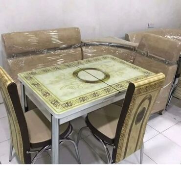 Divan və masa dəstləri: 🇹🇷Türk istehsalı Möhtəşəm ✨✨ Kuxna üçün stol stul dəsti 2 stul 1 — 4