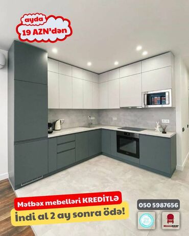 Sifarişlə mətbəx mebeli: Sifarişlə mətbəx dəsti, Özü çəkən petlələr, Sadə laminat, Kredit var, Pulsuz çatdırılma -da lalafo.az — 3 Sifarişlə mətbəx mebeli: Sifarişlə mətbəx dəsti, Özü çəkən petlələr, Sadə laminat, Kredit var, Pulsuz çatdırılma — 3