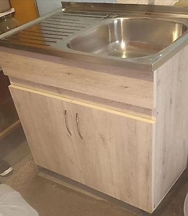 Mətbəx dolabları: Mətbəx üçün lavabo dolabı və paslanmaz polad lavabosu - Material — 2