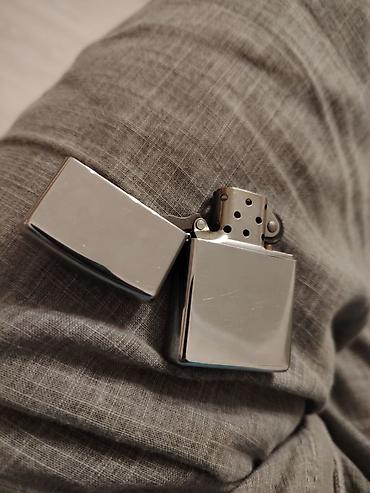 fitil: Metal benzinli çaxmaq – klassik Zippo - Korpus: parlaq xrom rəngli — 1