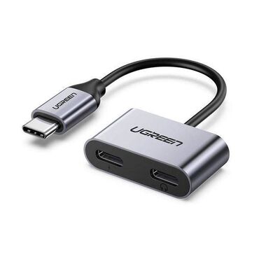 двойной адаптер для наушников: Аудиоразветвитель UGREEN 2 в 1 с двумя цифровыми разъемами USB C для