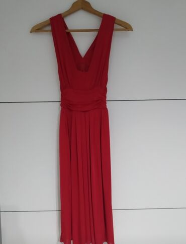haljinice na bretele: Mango XS (EU 34), bоја - Crvena, Koktel, klub, Na bretele