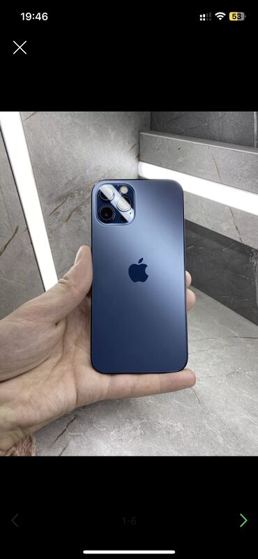 Apple iPhone: IPhone 12 Pro, Б/у, 128 ГБ, Синий, Защитное стекло, Чехол, В рассрочку, 79 %