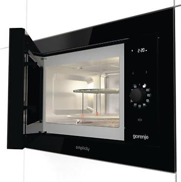 микроволновая печь: Микроволновка Gorenje, Встраиваемая, С микроволнами, цвет - Черный, Новый — 5