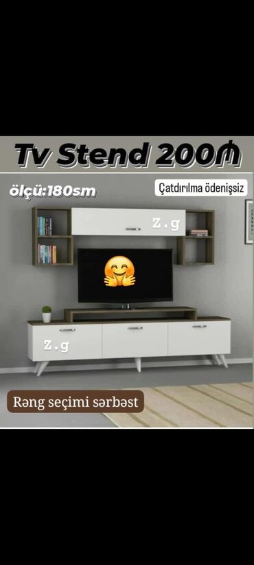 Masa və oturacaq dəstləri: TV stend yeni rəng seçimi var