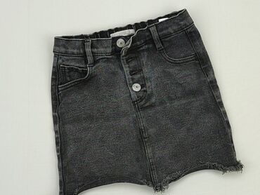 spódniczka jeansowa czarna z guzikami: Spódniczka, Reserved, 8 lat, 122-128 cm, stan - Idealny
