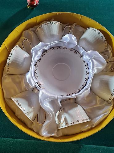 cay: Çay dəsti, rəng - Ağ, Farfor, 6 nəfərlik, Türkiyə — 2
