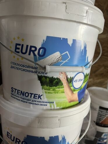 обои для потолка: Дисперсионный клей EURO STENOTEK предназначен для наклеивания