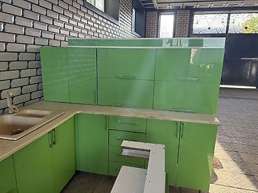 полки мебель: Кухонный гарнитур, Б/у, цвет - Зеленый — 5