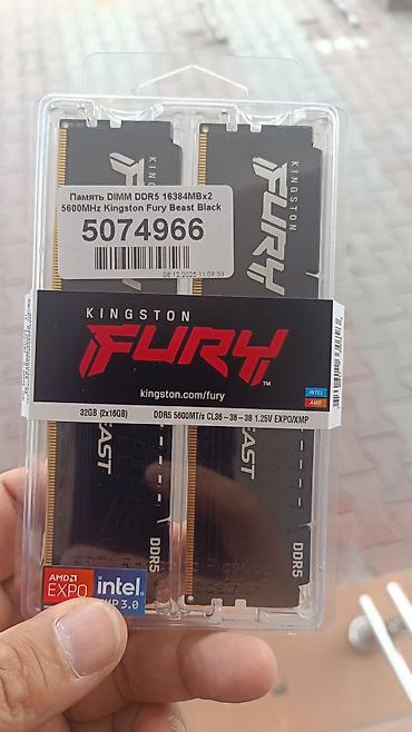 beast: DDR5. 32 GB. 2X16 Абсолютно новый запечатанный комплект на гарантии — 1