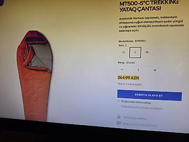 Yorğanlar, adyallar: MT500 -5°C Trekking Yuxu Tulumu (Trek 500) Decathlon Forclaz marka — 2